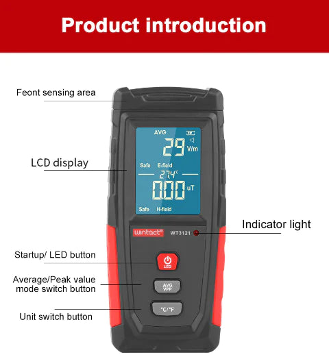 Load image into Gallery viewer, Electromagnetic Field Radiation Detector Tester
