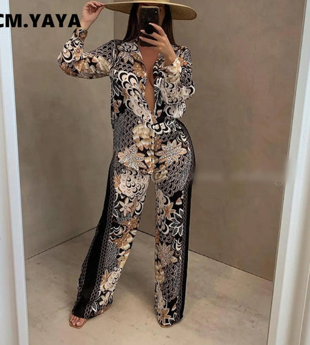 Peacock Set Button Up Blouse and Pants